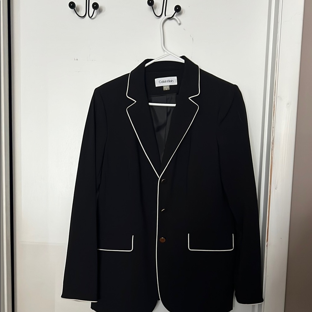 Calvin Klein blazer - black and white trim, size 8. Excellent condition. $35.00